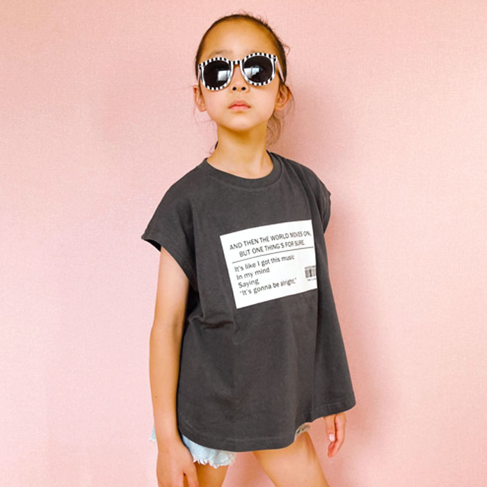 【送料無料】ノースリーブTシャツ キッズ 子供服 フレンチスリーブ 男の子 女の子 ...