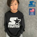 【送料無料】STARTER ちょいBIGロンT スターター 長袖Tシャツ ロンティー キッズ 子供服 男の子 女の子 USAコットン 綿100% プリント 刺繍 ブランド 秋物 秋服 ジュニア 韓国子供服 110cm 120cm 130cm 140cm 150cm 160cm「STA43-00」