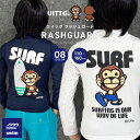 【送料無料】UITTG ラッシュガード キッズ 子供服 男の子 女の子 キャラクター ウイッグ モンキー 水着 長袖 プリント 柄 切替 おしゃれ 紫外線対策 ...