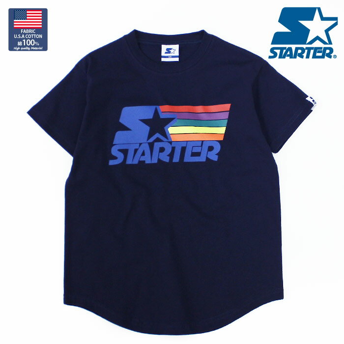 STARTER スターター 半袖Tシャツ キッズ 子供服 男の子 女の子 USAコットン 綿100% ティーシャツ バックプリント ゆったり ビッグシルエット BIG ジュニア ダンス ブランド 夏用 夏服 110cm 120cm 130cm 140cm 150cm 160cm「STA23-07」