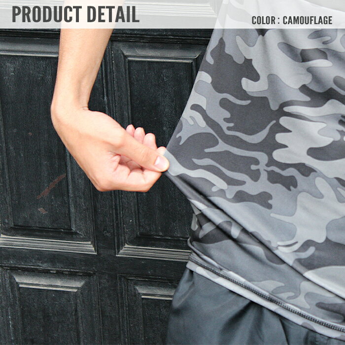 【送料無料】メンズ ラッシュガード 半袖 プリント ロゴ 迷彩 ビーチ 水着 日焼け対策 UVケア プール シスキー M L XL 「830-11.12」