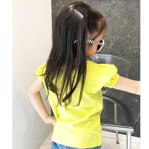 キッズ子供服Tシャツ女の子プリントTシャツ半袖Tシャツティーシャツパフスリーブガールズトップスジュニア韓国子供服110cm120cm130cm140cm150cm160cm【メール便送料無料】「229-16」