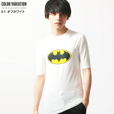 《2枚目半額クーポン》☆送料無料×JURIA kids☆ メンズ バットマン 半袖ラッシュガード Tシャツ「BS39-105」