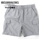 《SALE価格 30%OFF!! 2990円 → 2093円》SHISKY カーゴハーフパンツ メンズ 短パン 半ズボン ハーパン イージーパンツ カーゴパンツ 無地 ポケット シスキー ルームウェア 部屋着 タフタ スポーツ スポーティー カジュアル シンプル ストリート M L XL 「824-05」