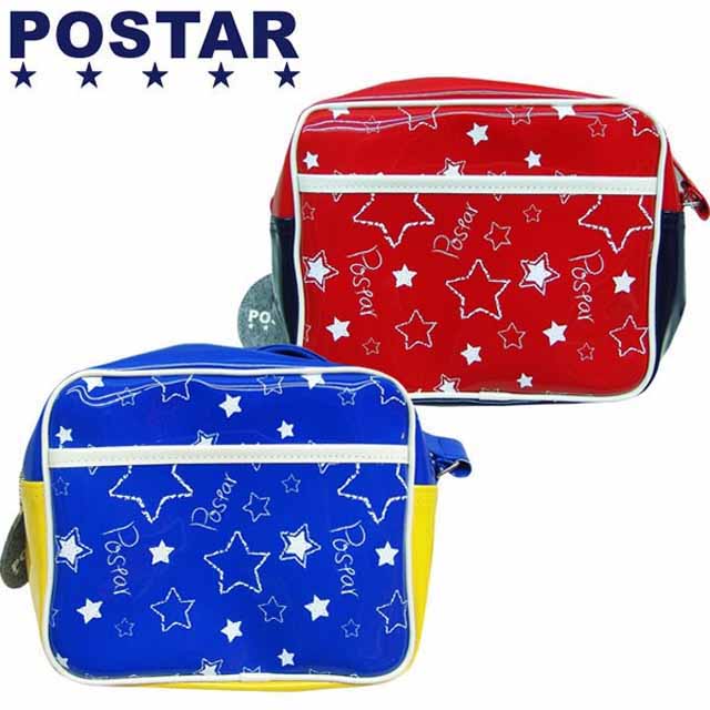 ☆送料無料×JURIA kids☆POSTAR 星柄通園バッグ エナメルショルダーバッグ かばん 部活動 ダンス サッカー BAG 子供雑貨 キッズバッグ ポスター「6711-01」