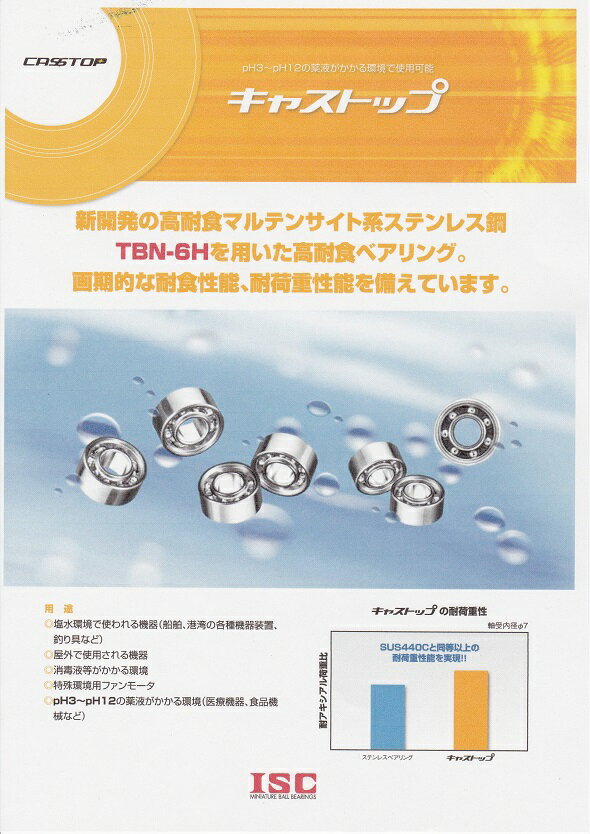 リール 高耐食ベアリング　SMR95A5−H−X1ZZ ISC(NSKマイクロプレシジョン)　キャストップ　ミニチュアベアリング 2