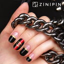【在庫限り50%OFF SALE】ジニピン ZINIPIN 貼るだけ 完成 簡単 ネイルシール 【ゴージャス】ジェルネイルシール ハンドネイル セルフネイル 赤...