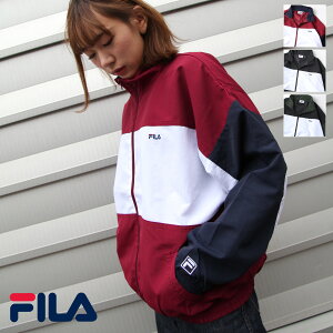 FILA ナイロンジャケット メンズ レディース 男女兼用 ジャケット ウィンドブレーカー ブルゾン アウター ナイロン 切替 スポーティ メンズファッション ZIP FIVE ジップファイブ 春 アウター 春物 春服 (fh7631)