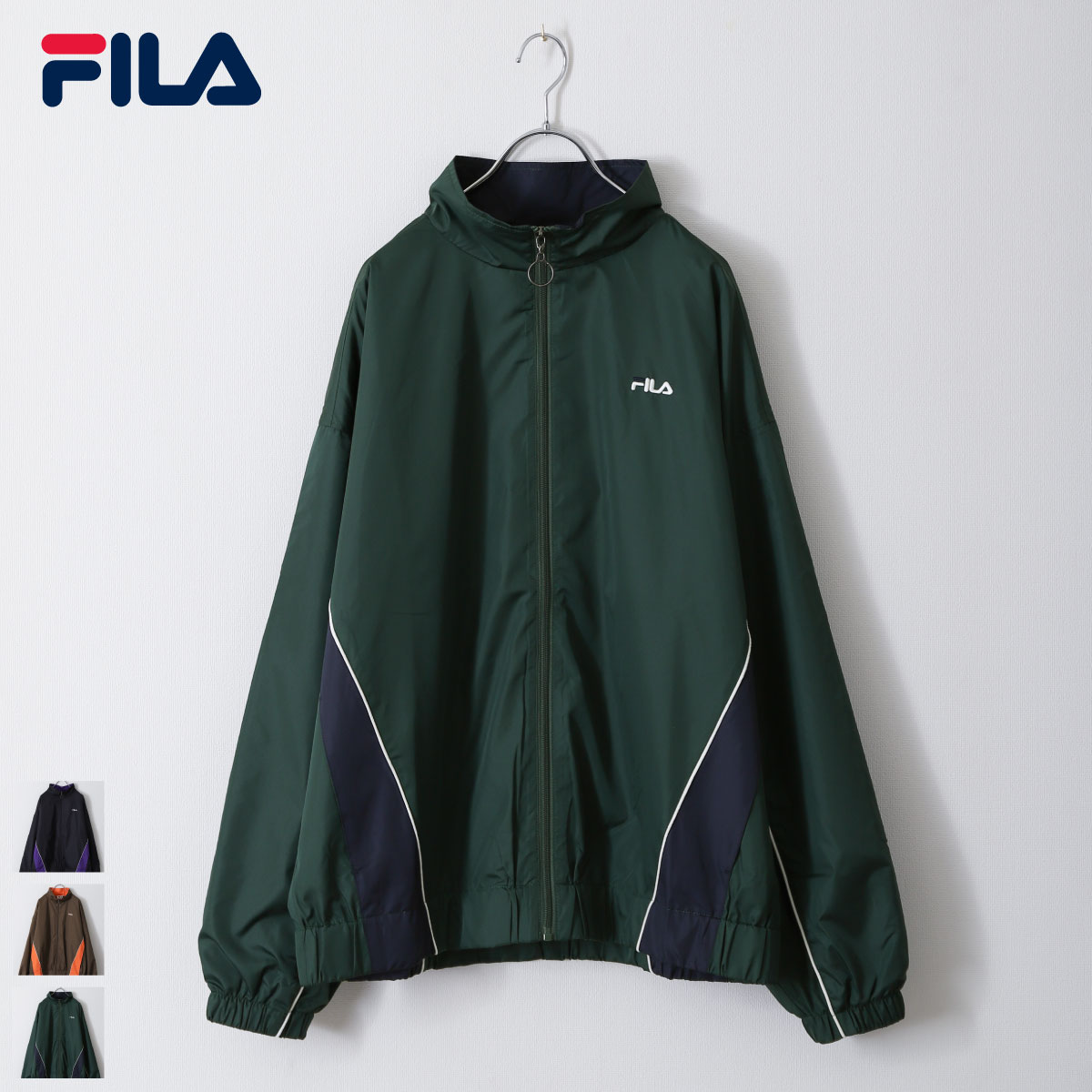 FILA フィラ ジャケット メンズ トラックジャケット メンズ ブルゾン ライトアウター ロゴ刺繍 ワンポイント ZIP ジップ 春 春服 秋 秋服 メンズ(fh8077)