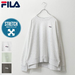 FILA フィラ スウェット レディース 裏毛 トレーナー ロゴ刺繍 ワンポイント バックロゴ ビッグシルエット プルオーバー ZIP ジップ 春 春物 春服 レディース(fl2012)