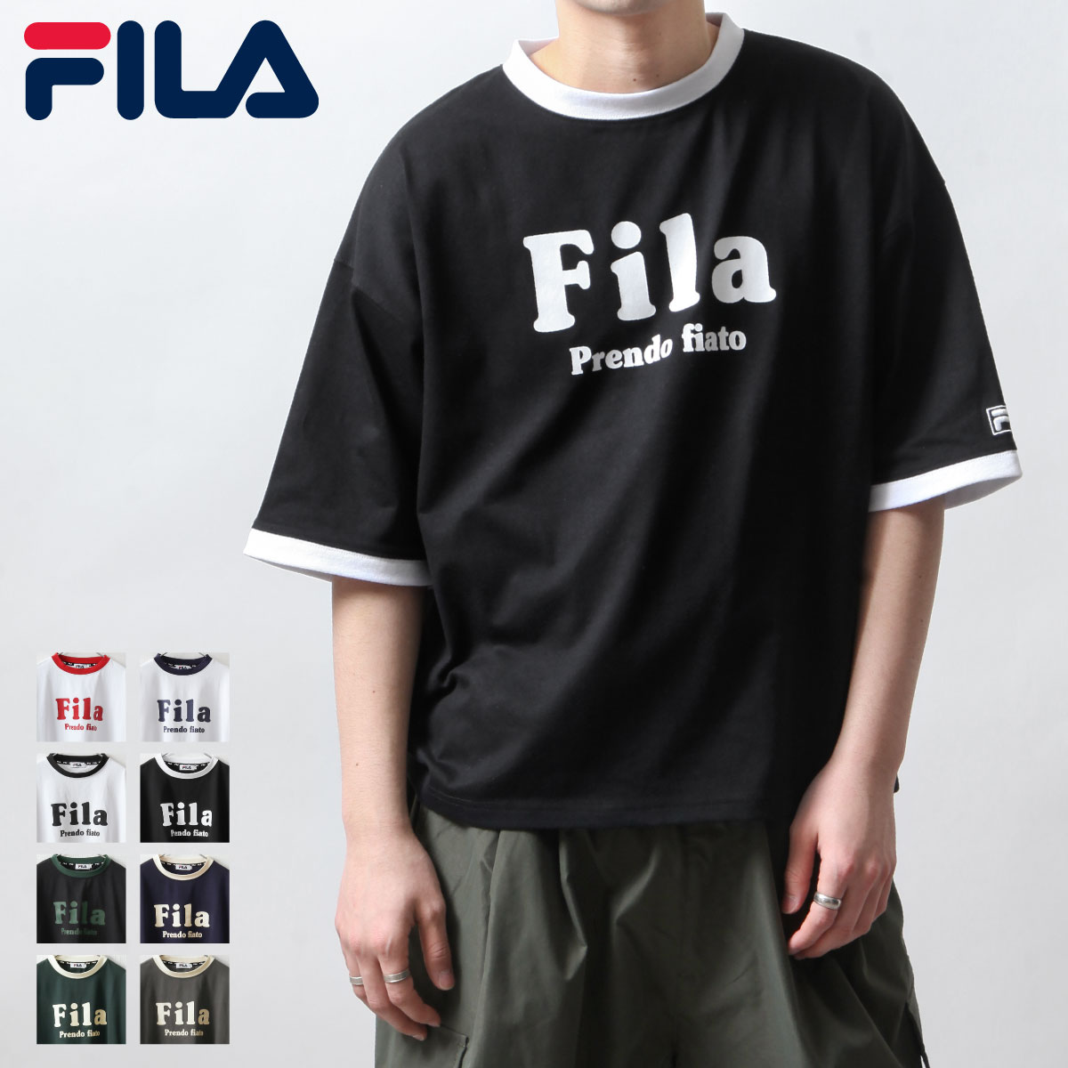 【25％OFF】 Tシャツ メンズ カットソー 半袖 クルーネック リンガーTシャツ ロゴプリント ビッグシルエット ZIP ジップ 春 春物 春服(fh8133)＃のサムネイル