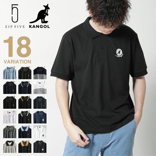 ZIP FIVE×KANGOL 鹿の子ワンポイント刺繍ポロシャツ【15％OFF】 KANGO...