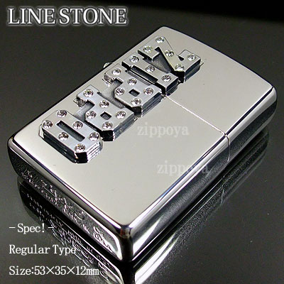 【ZIPPO】ジッポ/ジッポー RHINESTONE METAL ゴージャス ロゴ