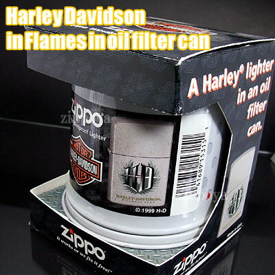 ZIPPO ジッポ ライター ジッポー Harley Davidson in Flames in oil filter can ハーレーダビッドソン 205HDH315