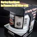 ZIPPO Wb| C^[ Wb|[ Harley Davidson in Flames in oil filter can n[[_rbh\ 205HDH315