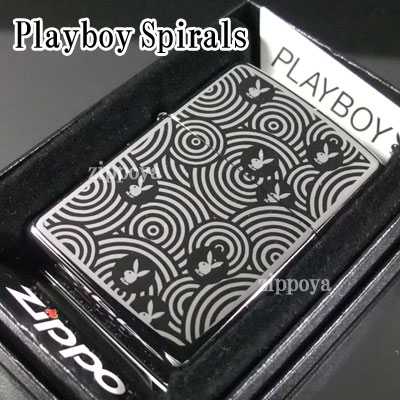 zippo ジッポー/ジッポ Playboy Spirals プレイボール 白と黒 28075