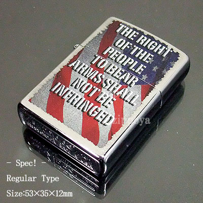 【ZIPPO】ジッポ/ジッポー RIGHT OF THE PEOPLE 国旗Brushed Chrome シルバー 28641