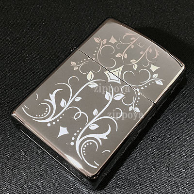 【ZIPPO】ジッポ/ジッポーFIRIGREE PATTERN Black Ice 5面加工 28833