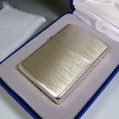 【ZIPPO】ジッポ/ジッポー 純銀13番 Brushed Finish Sterling Silver（ツヤなし） スターリングシルバー