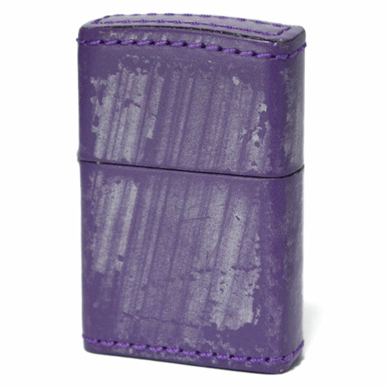 革 zippo 本牛革巻 ブライドルレザー「パープル」◆ZIPPO ジッポー オイルライター 喫煙具 PURPLE 紫