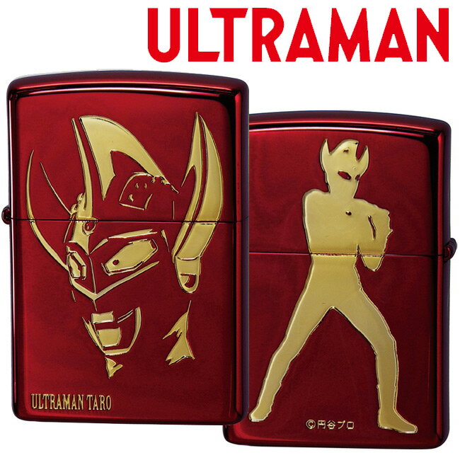 ULTRAMAN ウルトラマンタロウ RDイオンG ◆喫煙具 ZIPPO ジッポー オイルライター レッド 赤 両面加工