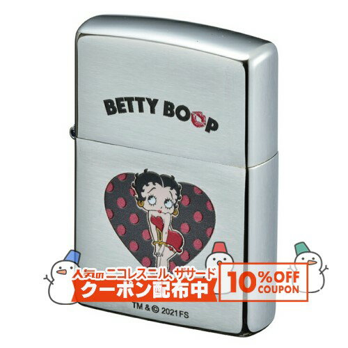10%OFF配布中◇ BettyBoop ベティ・ブープ 【ハート】◆喫煙具 ZIPPO ジッポー オイルライター #70671