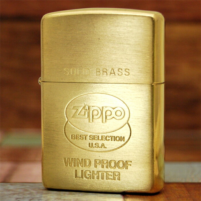 1980年代～90年代製 #204 ブラスサテン ZIPPOロゴ WIND PROOF LIGHTER ◆ZIPPO ジッポー オイルライター ヴィンテージ 金色 真鍮 サテーナ