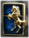 ウィニングウィニー GP アトランティックブルー ◆ZIPPO ジッポー オイル ライター 喫煙具 WinningWhinny 馬 ウマ うま HORSE