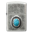 ターコイズスタイル ナンバー SVイブシ ◆ZIPPO ジッポー オイル ライター 喫煙具 -Turquoise Style No. Silver Plate-