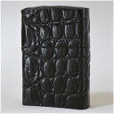 革巻き 本クロコダイル革 ブラック ◆ZIPPO ジッポー オイル ライター 喫煙具 -Crocodile- Leather Black