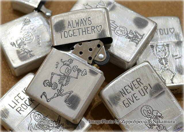 Skull Message スカルメッセージ「いつも一緒にいようね」2UDS-ALWAYS ◆ZIPPO ジッポー オイル ライター 喫煙具 - 2
