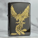 2BKG-PHX フェニックス 鳳凰 PHENIX ◆ 和柄 ZIPPO ジッポー オイルライター ゴールド 金 ブラック 黒