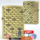 2000円OFFクーポン◇ ブリックキャットBS BRICK CAT ブラス 両面加工 ◆ZIPPO ジッポー オイルライター 猫・ネコ・ねこ・CAT 真鍮古美
