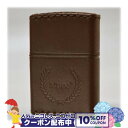 10%OFFクーポン◇ 本牛革巻手縫 リアルレザー 月桂樹 DB-7 ダークブラウン ◆ZIPPO ジッポー オイルライター RealLeather 革巻き 茶