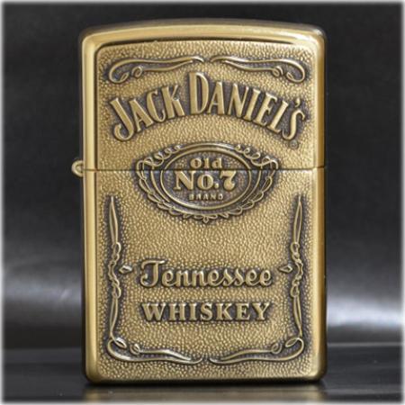 ジャックダニエルズジッポ JACK DANIEL'S ジャックダニエル #254 ブラスミラー ◆ZIPPO ジッポー オイルライター アルコール 酒