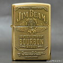 JIM BEAM ジムビーム #254ブラスミラー ◆喫煙具 ZIPPO ジッポー オイルライター 金色 ゴールド メタル 渋い 酒 アルコール 酒好き
