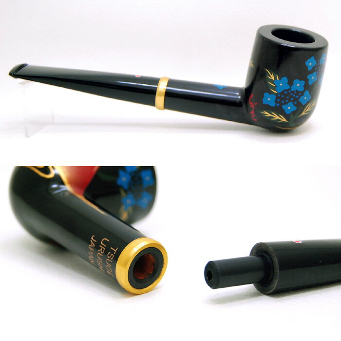 10%OFF配布中◇ ツゲ 蒔絵 夏「富士紫陽花」 ◆TSUGE 喫煙具 パイプ・パイプ用品 マドロスパイプ 日本 Mt.Fuji あじさい