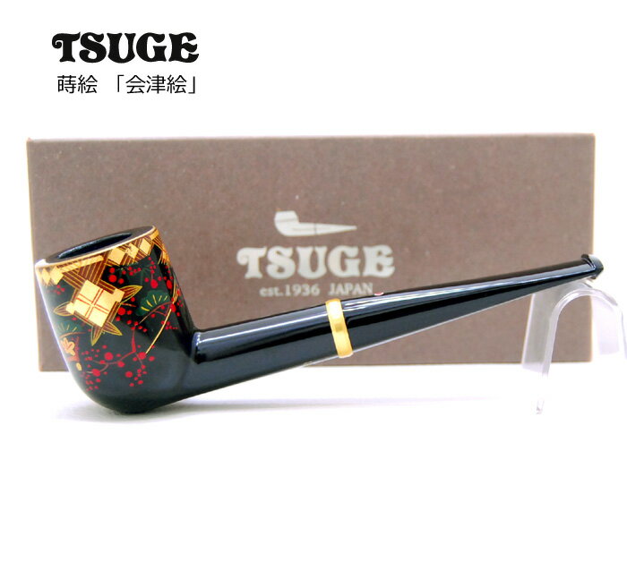 Rakuten - ツゲ 蒔絵「会津絵」 ◆TSUGE 喫煙具 パイプ・パイプ用品 マドロスパイプ 日本 Japan 松竹梅 破魔矢 吉祥文様