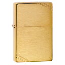 #240 ブラッシュドブラスヴィンテージ コーナーカット入り 1937レプリカ ◆ 真鍮 サテン仕上げ ZIPPO ジッポ オイルライター 無地 シンプル サテ...