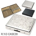 R.Y.O.手巻きタバコケース スリム/EXスリム用 レギュラー(70mm)×20本収納 ◆シガレットケース たばこ入れ 坪田パール 喫煙具 携帯用 金属 メタ...