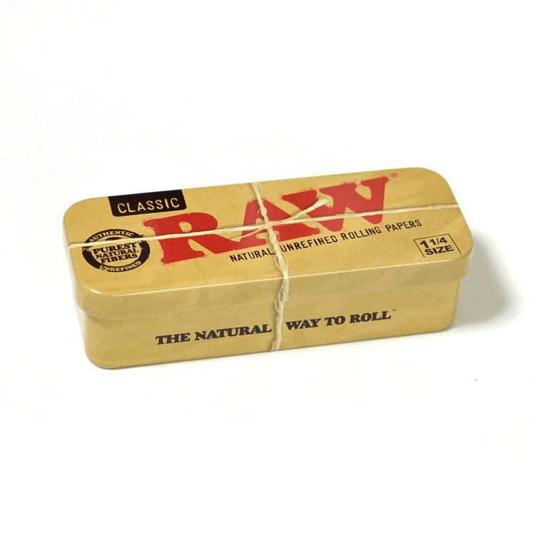 RAW ロールキャディケース 1 1/4 ◆手巻き シャグ RYO タバコ 喫煙具 ロウ ナチュラル 無添加 缶ケース ベージュ
