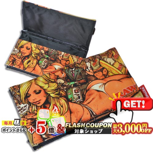 最大3000円OFF対象◇ RAWガール トラベルポーチ 携帯用シャグポーチ ◆手巻き RYO タバコ 喫煙具 ロウ ナチュラル 無添加 収納 持ち運び