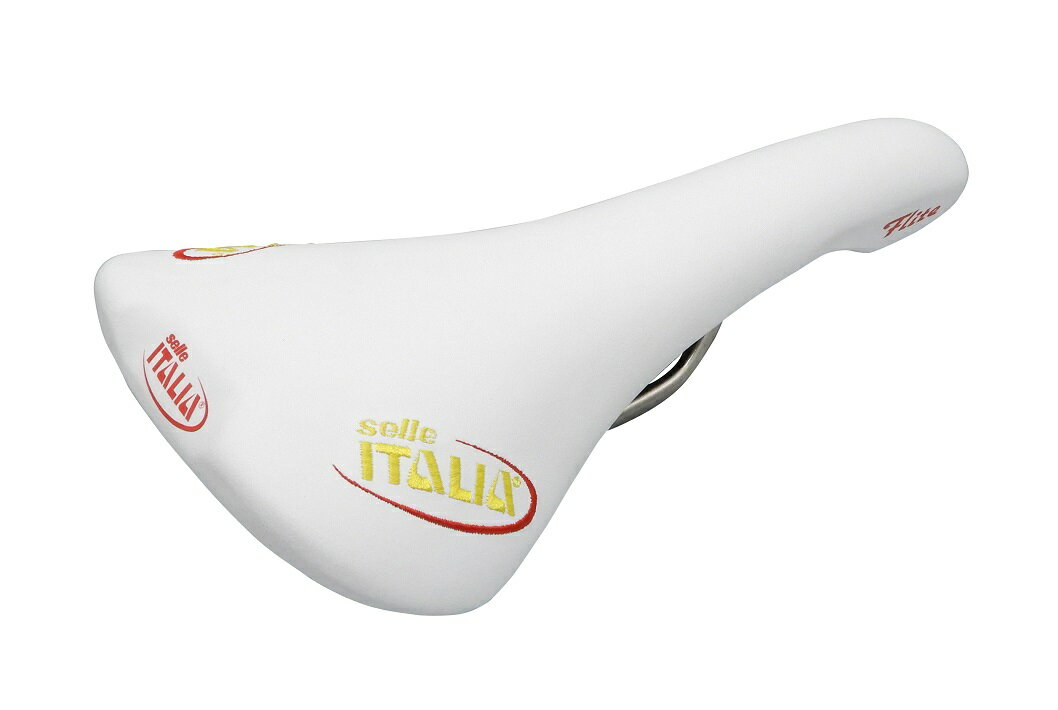 ●selle ITALIA(セラ イタリア) FLITE 1990 NJS embroidery WHT L(フライト1990 NJS 刺繍) チタニウムレール ホワイト サドル【北海道 沖縄 離島地域 配送不可】