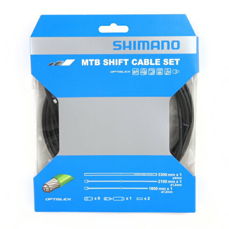 ●【こちらのお品はネコポスでの発送となります】SHIMANO(シマノ) OPTISLICK MTB SHIFT CABLE SET(オプティスリック MTB シフトケーブルセット) ブラック Y60198090