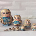 10層 ロシア人形 木製 入れ子 マトリョーシカ おもちゃ ギフト 飾り 女の子 華やか 工芸品 雑貨 伝統 装飾(3)