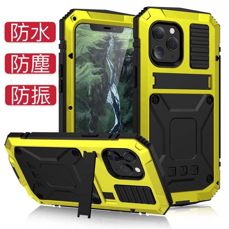 Rakuten - iPhone14 iPhone13/11Pro/13Promaxケース アルミバンパー 強化ガラス 耐衝撃 防水 防塵 防振 スタンド機能 保護 iPhone12 13 14 Pro Max mini ケース lha007