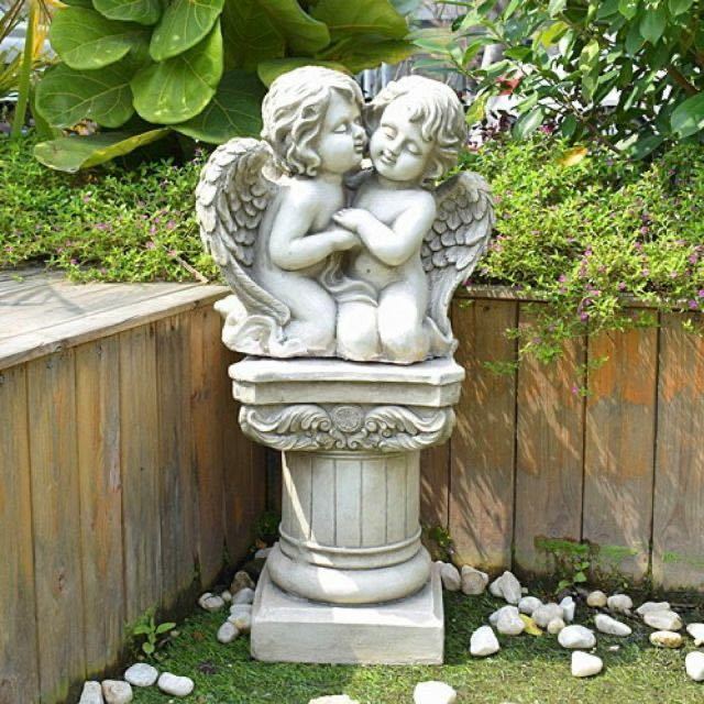 天使 彫刻 ガーデンオーナメント オブジェ 庭 置物 野外 西洋 北欧 ヨーロッパ ギリシャ神話 アンティーク ヴィンテージ bbq029