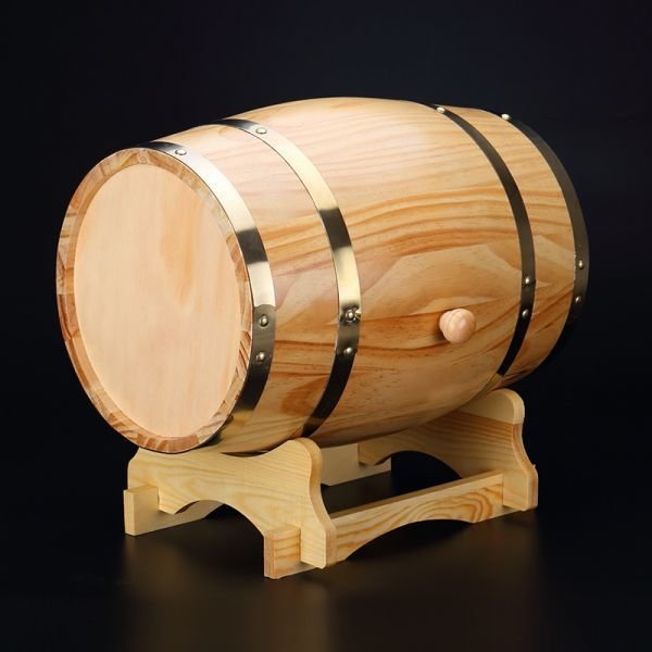 3L オーク樽 醸造装飾 ワイン樽 樽バケツ 醸造 木製 ビールウイスキーラムポートバレルホテルレストランディスプレイ