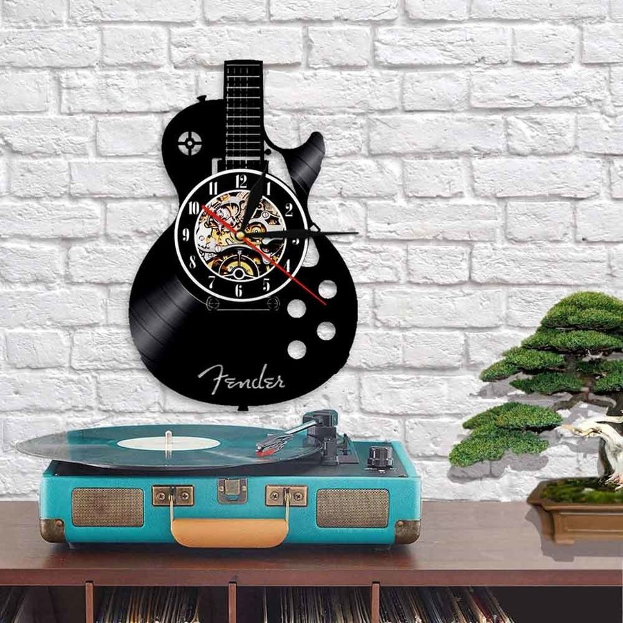 オシャレな壁掛け時計 ギター 音楽 ロック ミュージック エレキギター 輸入雑貨 ディスプレイ インテリア アメリカン