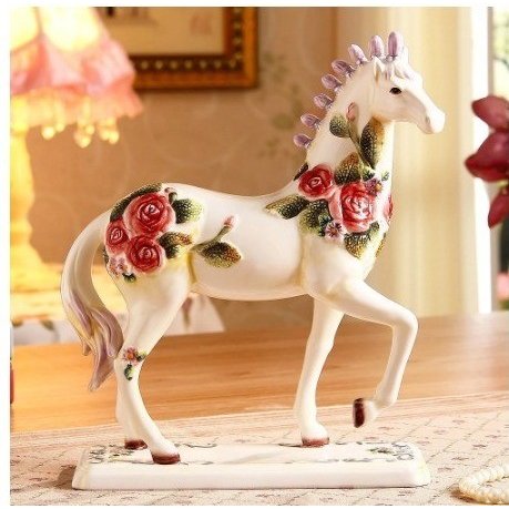 Rakuten - 陶磁器 馬 アイデア ヨーロッパ式 客間 酒棚 装飾品 実用 置物 新婚 プレゼント 贈り物 装飾品
